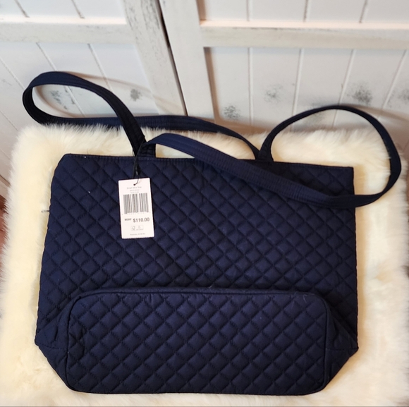 Vera Bradley Cotton Santa Turtle Tote Bag - Picture 5 of 10